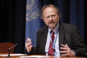 Press conference by Heiner Bielefeldt, Special Rapporteur on Freedom of Religion or Belief.