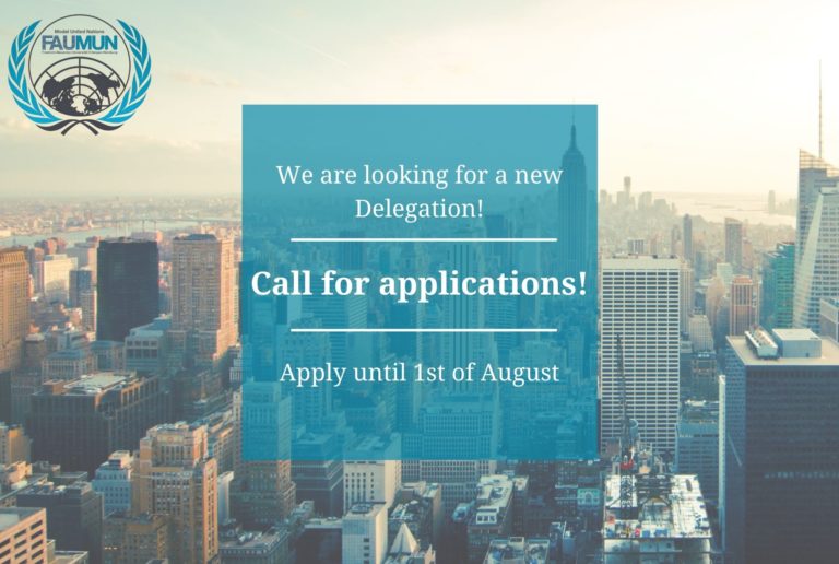 Call for Applications for FAUMUN Delegation 2022/23 open until August 1, 2022